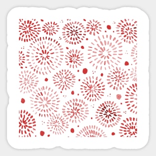 Abstract watercolor sparkles – red Sticker